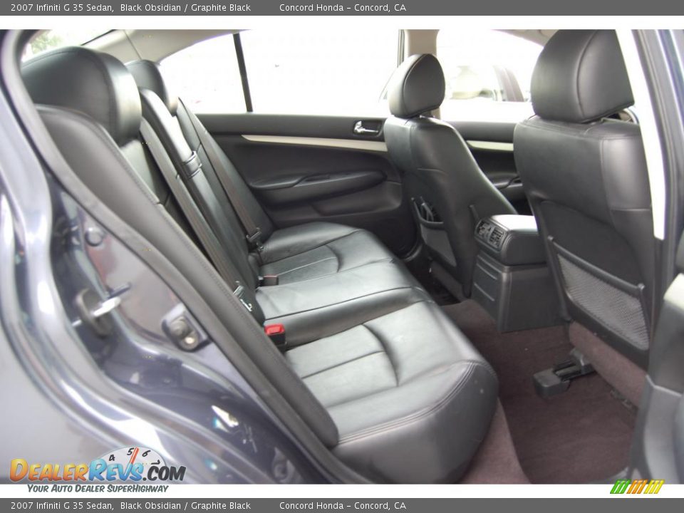 2007 Infiniti G 35 Sedan Black Obsidian / Graphite Black Photo #14