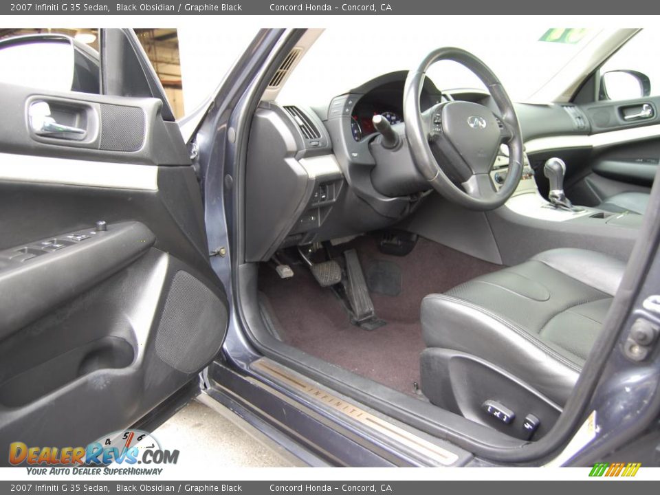 2007 Infiniti G 35 Sedan Black Obsidian / Graphite Black Photo #15