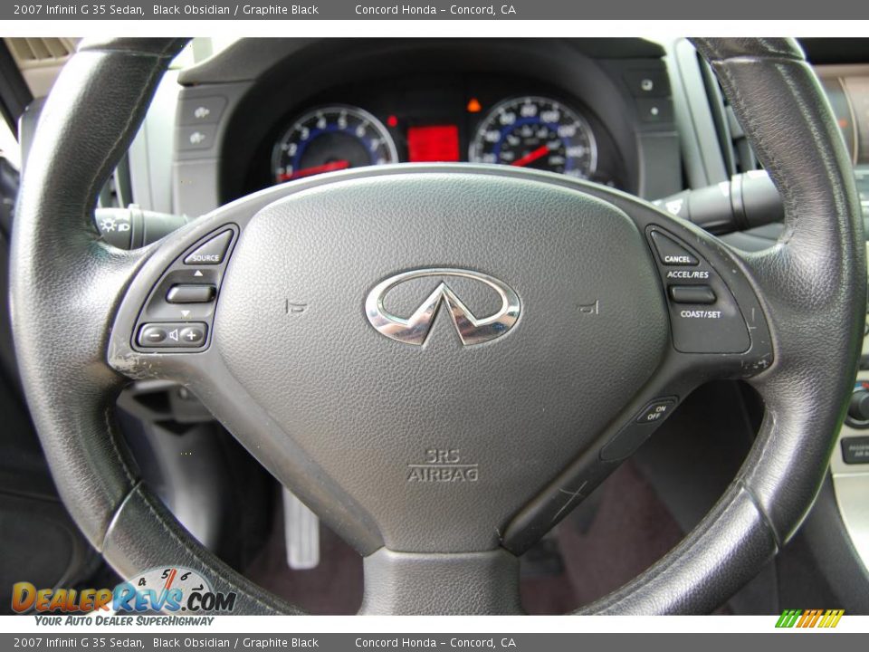 2007 Infiniti G 35 Sedan Black Obsidian / Graphite Black Photo #18