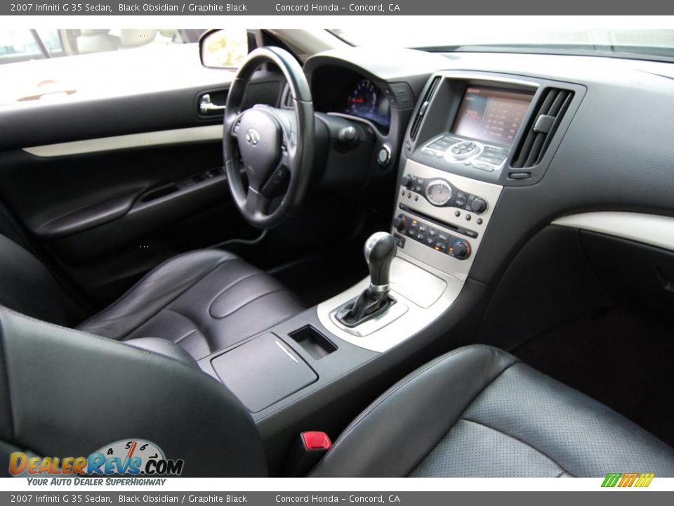 2007 Infiniti G 35 Sedan Black Obsidian / Graphite Black Photo #21