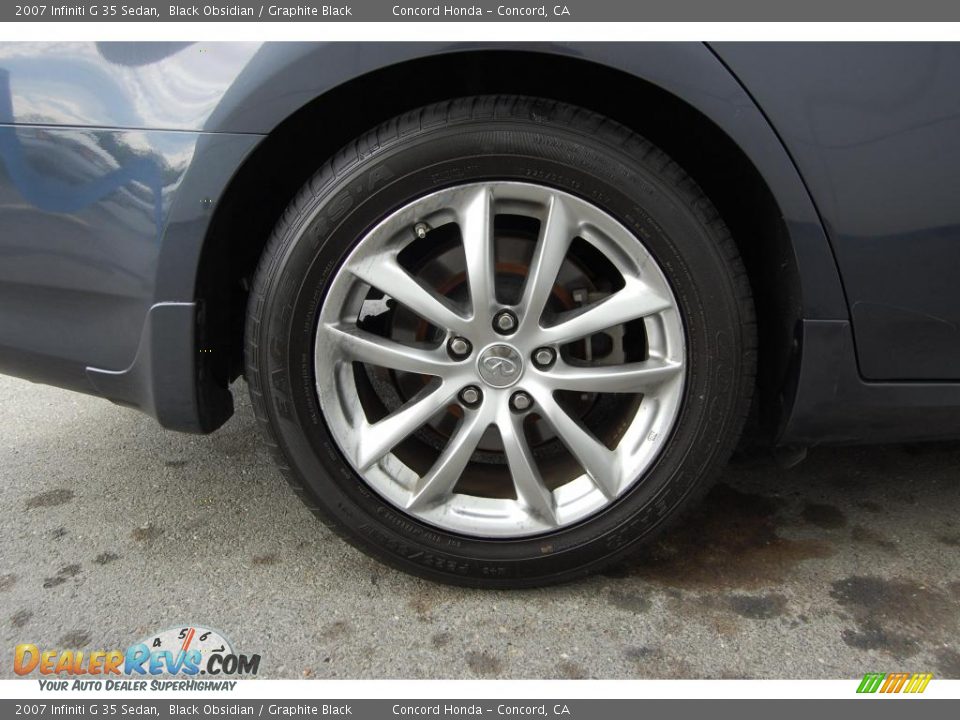 2007 Infiniti G 35 Sedan Black Obsidian / Graphite Black Photo #25