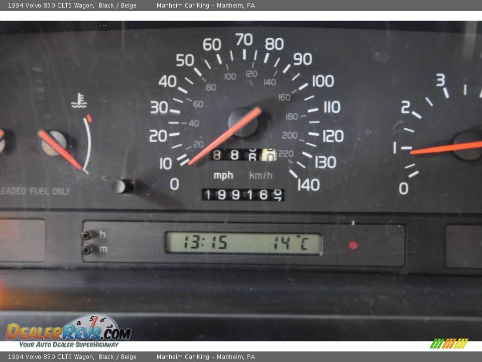 1994 Volvo 850 GLTS Wagon Black / Beige Photo #19