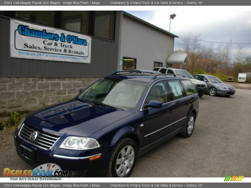 2001 Volkswagen Passat GLX Wagon Indigo Blue Pearl / Beige Photo #1