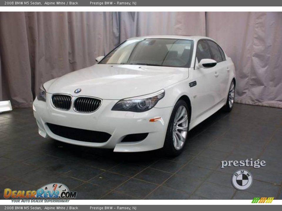 2008 BMW M5 Sedan Alpine White / Black Photo #1
