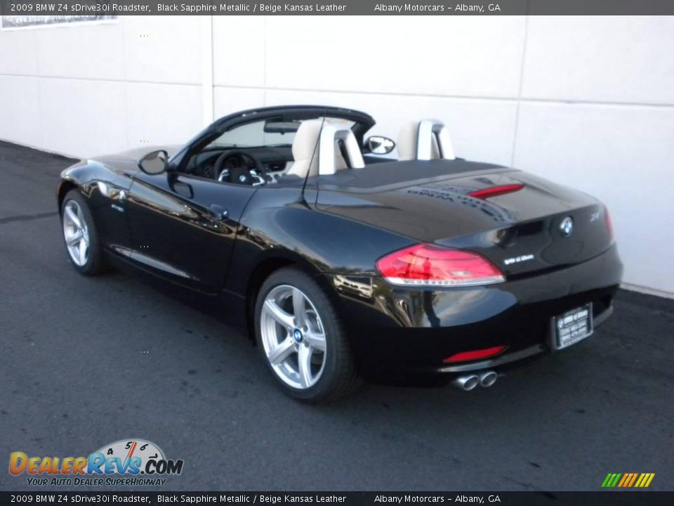 2009 BMW Z4 sDrive30i Roadster Black Sapphire Metallic / Beige Kansas Leather Photo #3