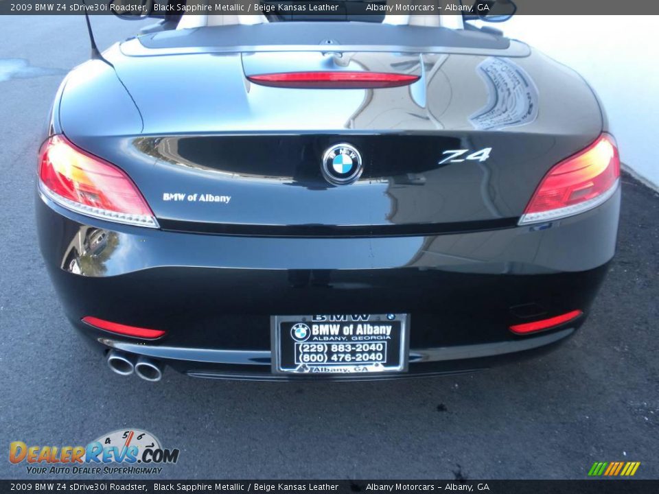 2009 BMW Z4 sDrive30i Roadster Black Sapphire Metallic / Beige Kansas Leather Photo #4