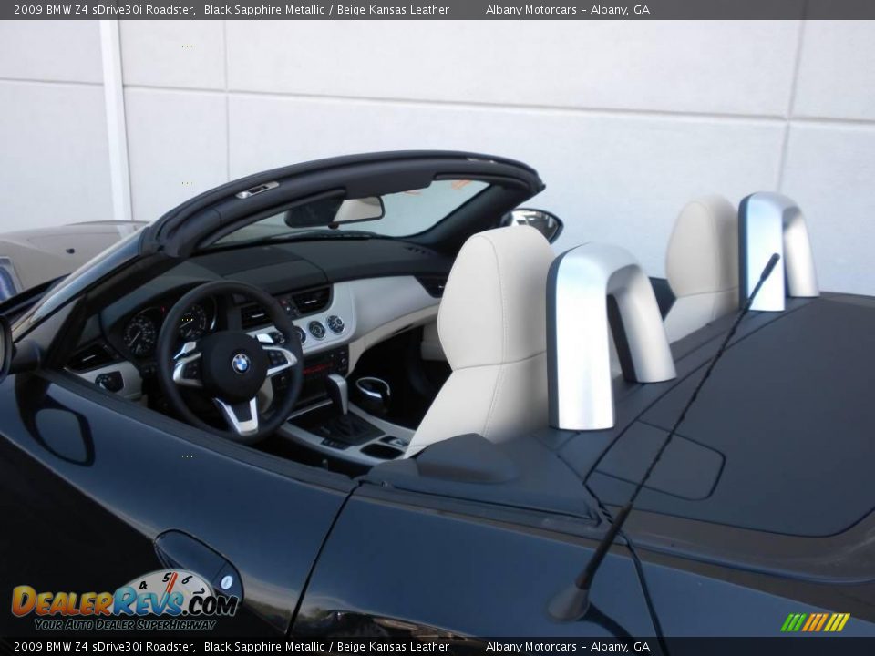 2009 BMW Z4 sDrive30i Roadster Black Sapphire Metallic / Beige Kansas Leather Photo #6