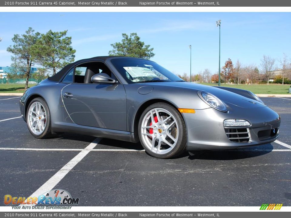 2010 Porsche 911 Carrera 4S Cabriolet Meteor Grey Metallic / Black Photo #3