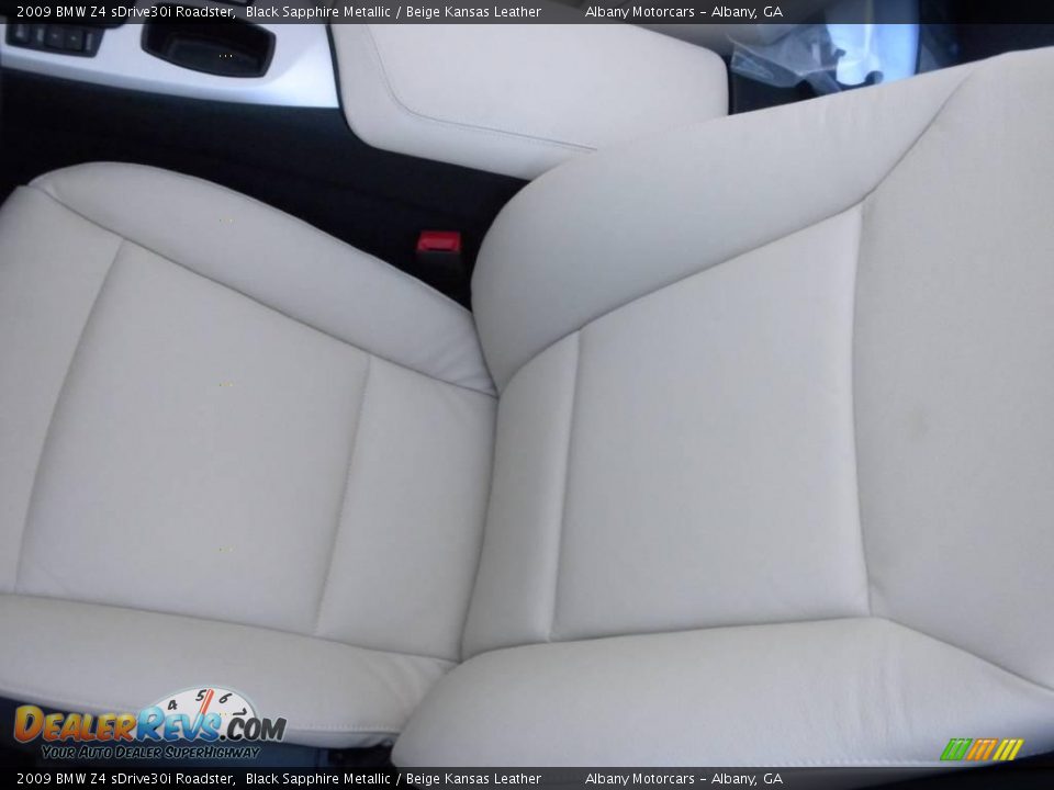 2009 BMW Z4 sDrive30i Roadster Black Sapphire Metallic / Beige Kansas Leather Photo #10