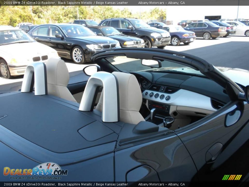 2009 BMW Z4 sDrive30i Roadster Black Sapphire Metallic / Beige Kansas Leather Photo #12