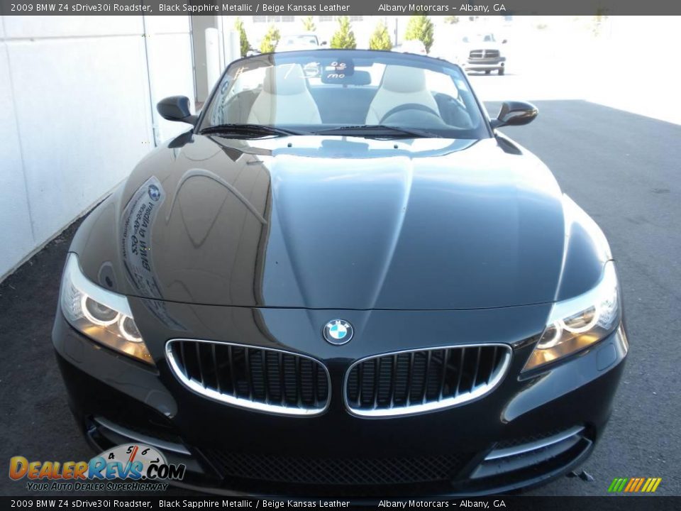 2009 BMW Z4 sDrive30i Roadster Black Sapphire Metallic / Beige Kansas Leather Photo #15