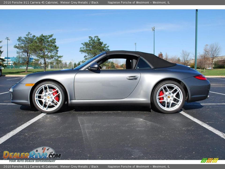 2010 Porsche 911 Carrera 4S Cabriolet Meteor Grey Metallic / Black Photo #8