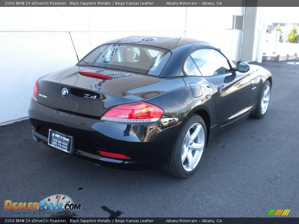2009 BMW Z4 sDrive30i Roadster Black Sapphire Metallic / Beige Kansas Leather Photo #21