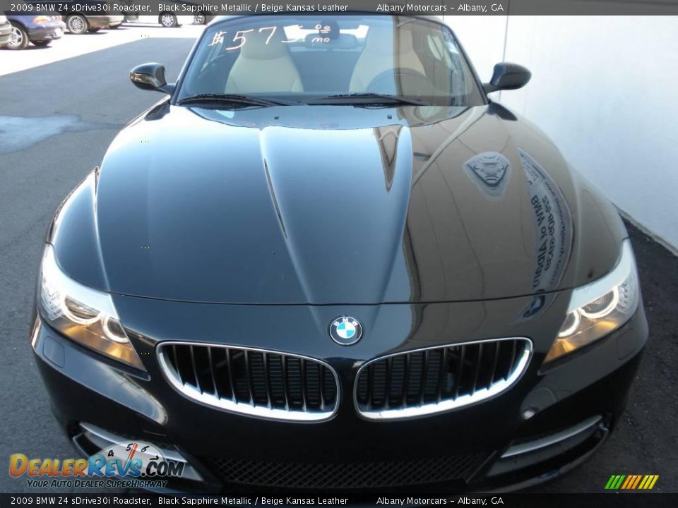 2009 BMW Z4 sDrive30i Roadster Black Sapphire Metallic / Beige Kansas Leather Photo #24