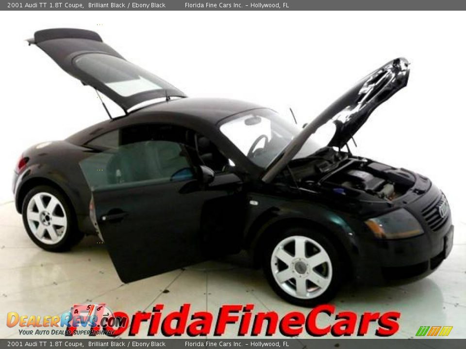 2001 Audi TT 1.8T Coupe Brilliant Black / Ebony Black Photo #7