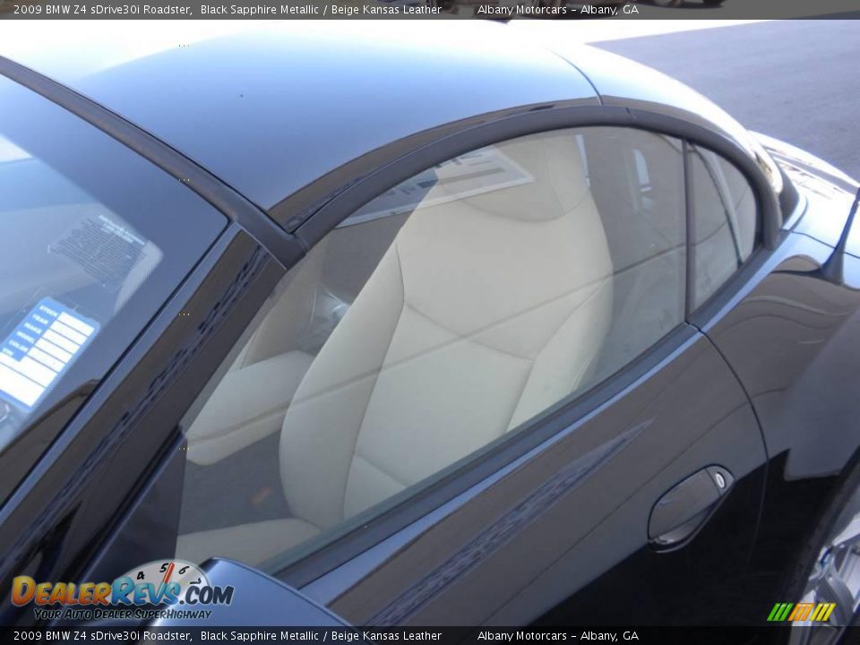 2009 BMW Z4 sDrive30i Roadster Black Sapphire Metallic / Beige Kansas Leather Photo #25