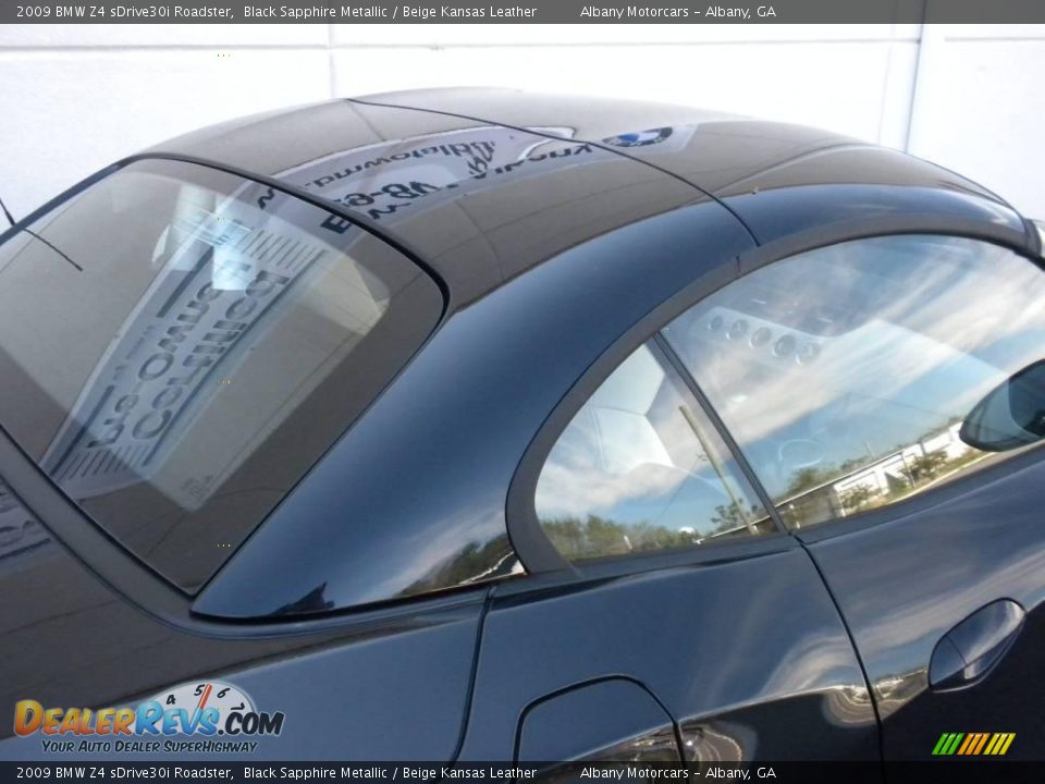 2009 BMW Z4 sDrive30i Roadster Black Sapphire Metallic / Beige Kansas Leather Photo #28