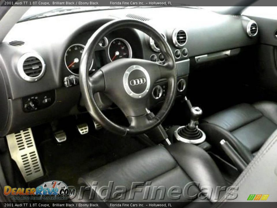 2001 Audi TT 1.8T Coupe Brilliant Black / Ebony Black Photo #12