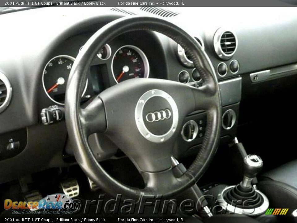 2001 Audi TT 1.8T Coupe Brilliant Black / Ebony Black Photo #15