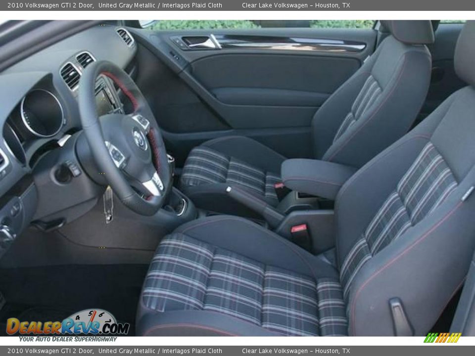 2010 Volkswagen GTI 2 Door United Gray Metallic / Interlagos Plaid Cloth Photo #4