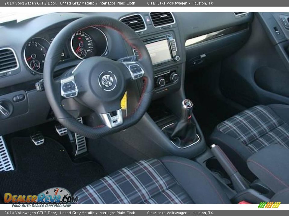 2010 Volkswagen GTI 2 Door United Gray Metallic / Interlagos Plaid Cloth Photo #10