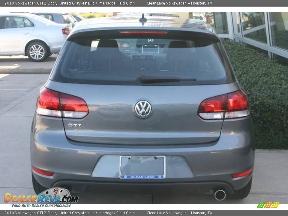 2010 Volkswagen GTI 2 Door United Gray Metallic / Interlagos Plaid Cloth Photo #12
