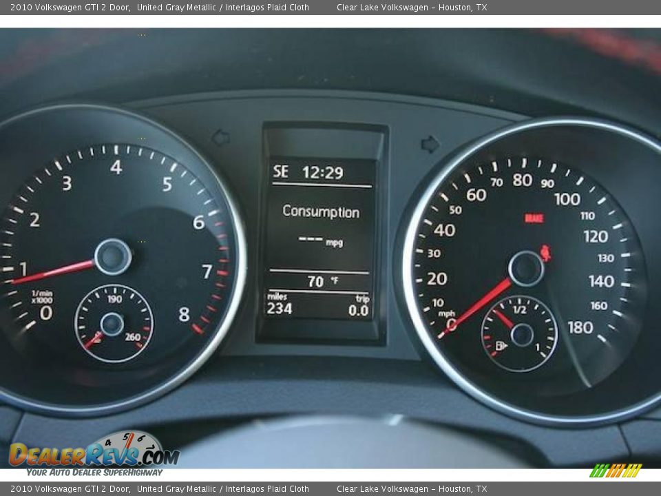 2010 Volkswagen GTI 2 Door United Gray Metallic / Interlagos Plaid Cloth Photo #18