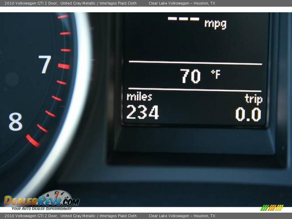 2010 Volkswagen GTI 2 Door United Gray Metallic / Interlagos Plaid Cloth Photo #19