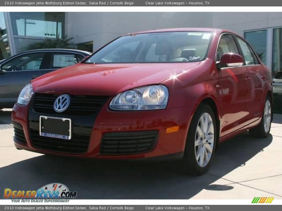 2010 Volkswagen Jetta Wolfsburg Edition Sedan Salsa Red / Cornsilk Beige Photo #1