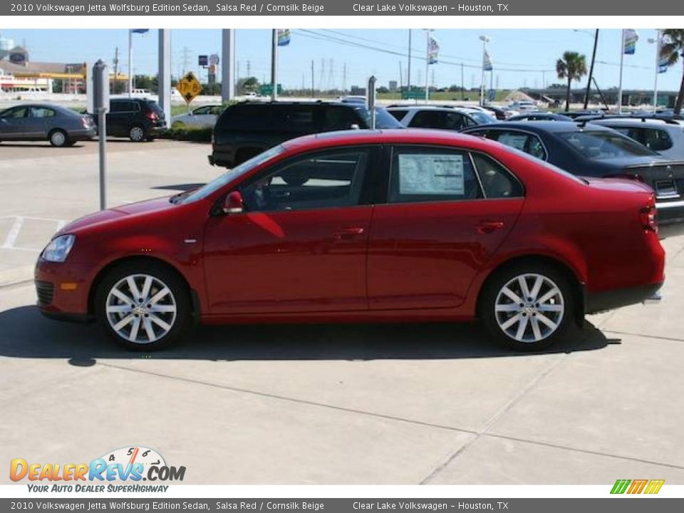 2010 Volkswagen Jetta Wolfsburg Edition Sedan Salsa Red / Cornsilk Beige Photo #2