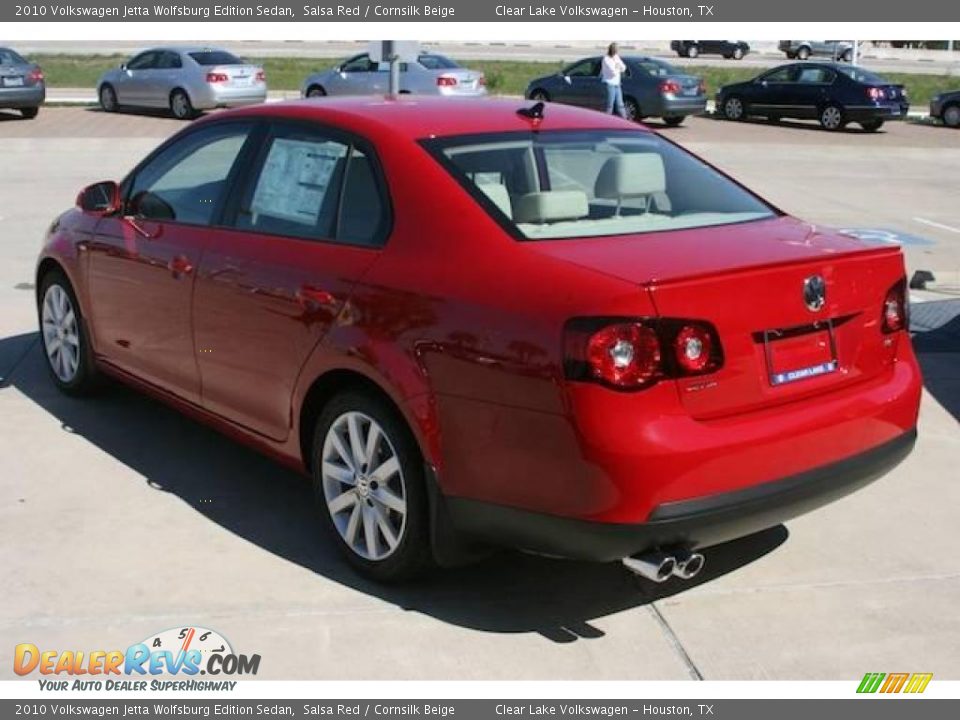 2010 Volkswagen Jetta Wolfsburg Edition Sedan Salsa Red / Cornsilk Beige Photo #3