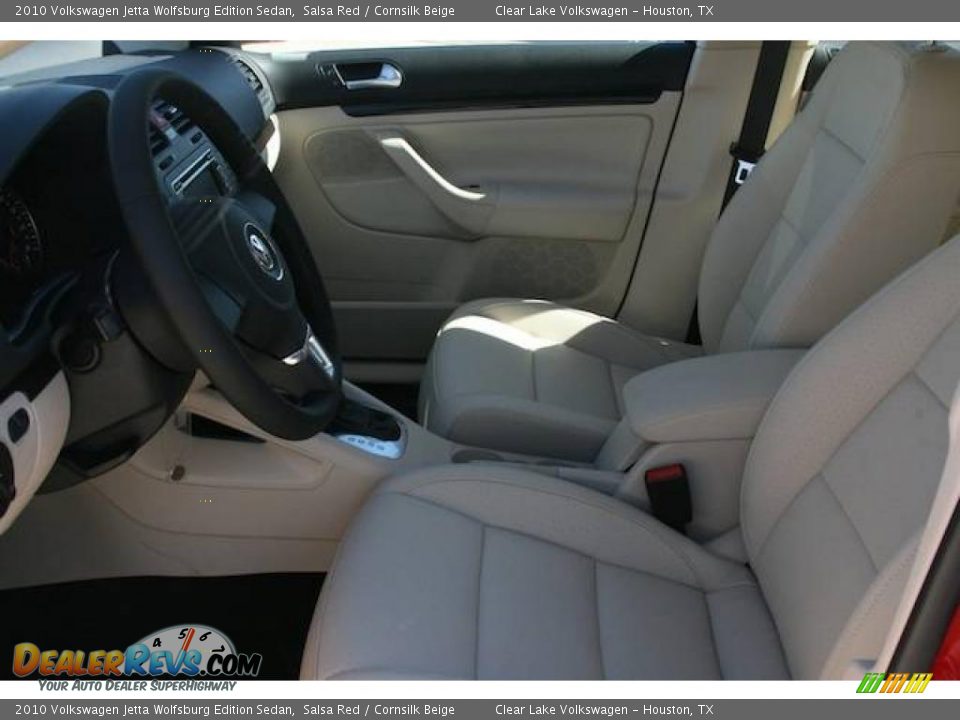2010 Volkswagen Jetta Wolfsburg Edition Sedan Salsa Red / Cornsilk Beige Photo #4