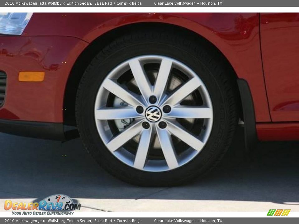 2010 Volkswagen Jetta Wolfsburg Edition Sedan Salsa Red / Cornsilk Beige Photo #9