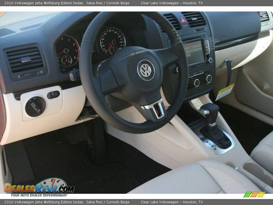 2010 Volkswagen Jetta Wolfsburg Edition Sedan Salsa Red / Cornsilk Beige Photo #11