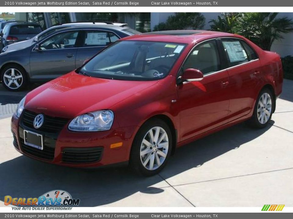2010 Volkswagen Jetta Wolfsburg Edition Sedan Salsa Red / Cornsilk Beige Photo #12