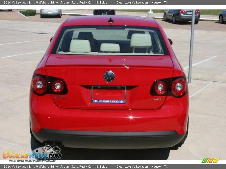 2010 Volkswagen Jetta Wolfsburg Edition Sedan Salsa Red / Cornsilk Beige Photo #13