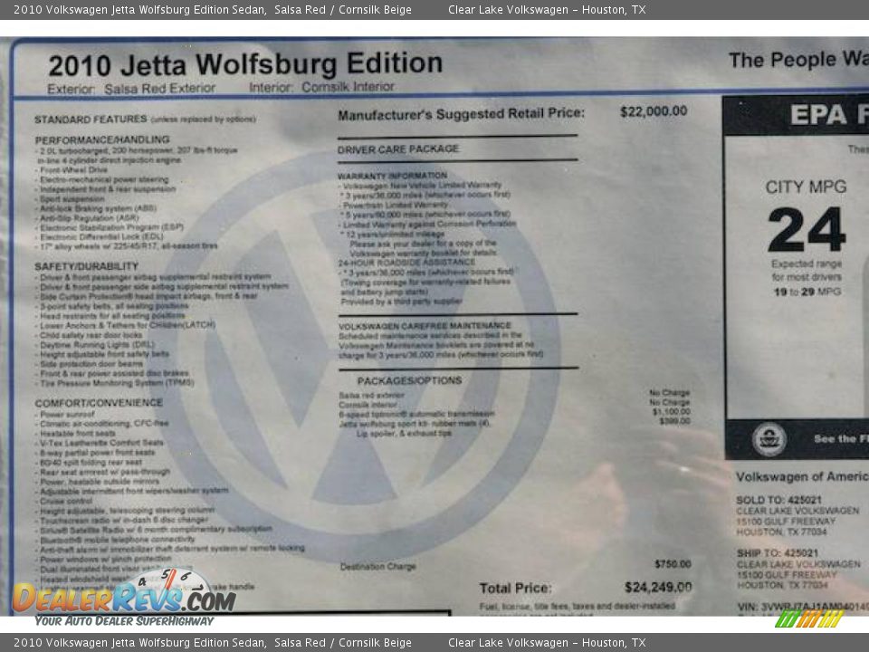 2010 Volkswagen Jetta Wolfsburg Edition Sedan Salsa Red / Cornsilk Beige Photo #18