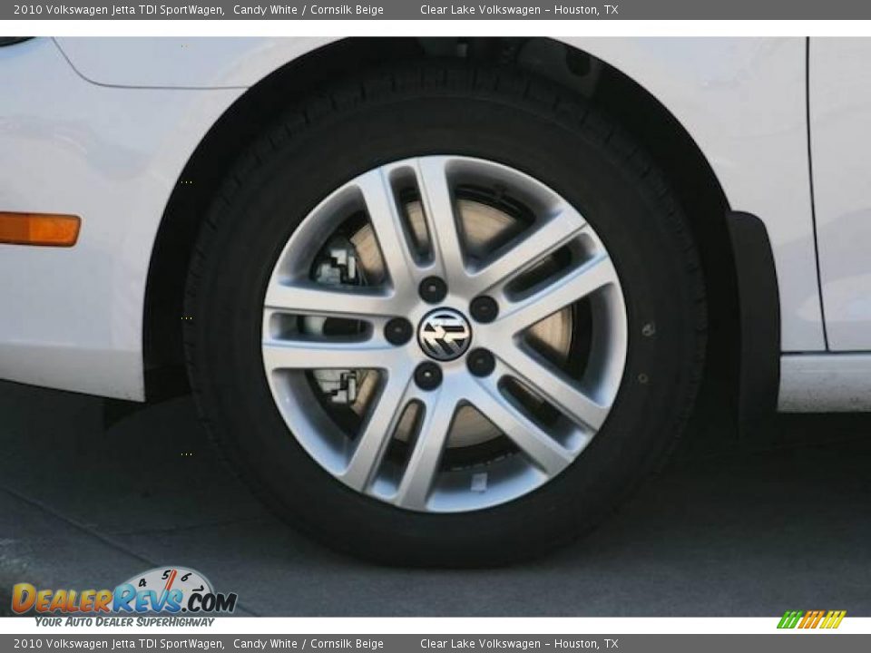 2010 Volkswagen Jetta TDI SportWagen Candy White / Cornsilk Beige Photo #9