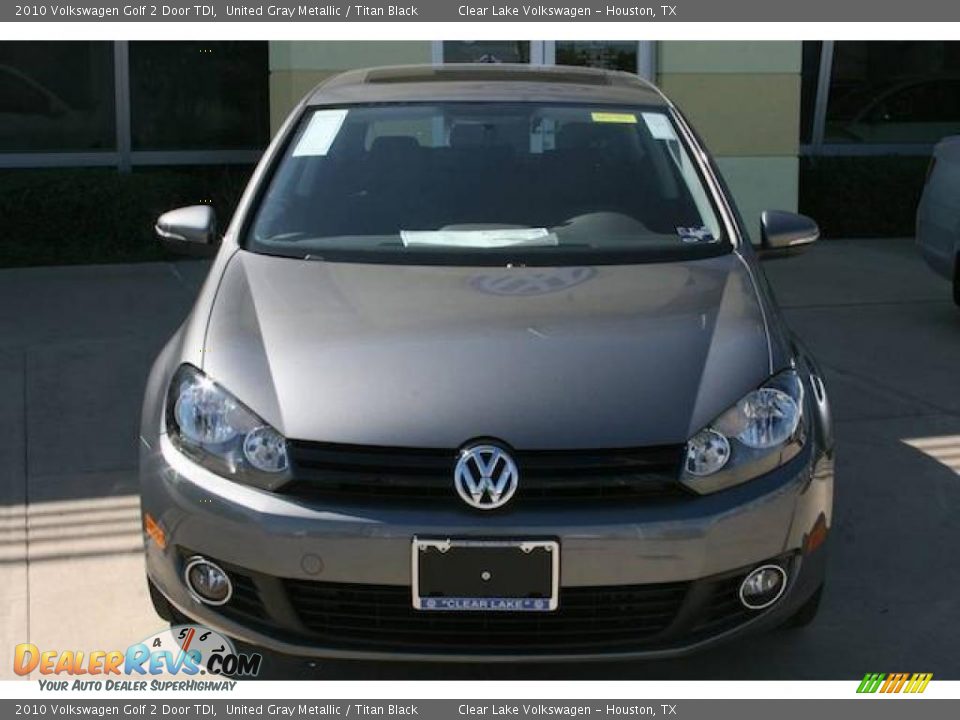 2010 Volkswagen Golf 2 Door TDI United Gray Metallic / Titan Black Photo #13