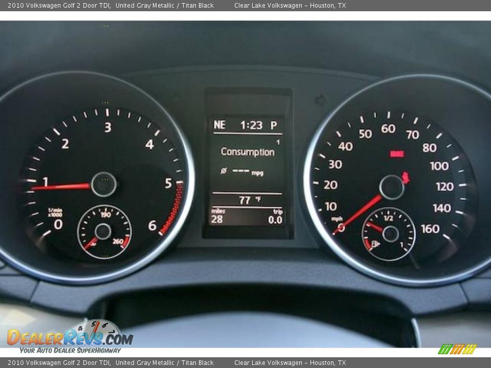 2010 Volkswagen Golf 2 Door TDI United Gray Metallic / Titan Black Photo #16