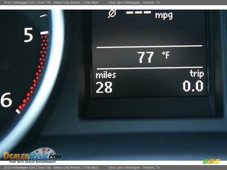 2010 Volkswagen Golf 2 Door TDI United Gray Metallic / Titan Black Photo #17