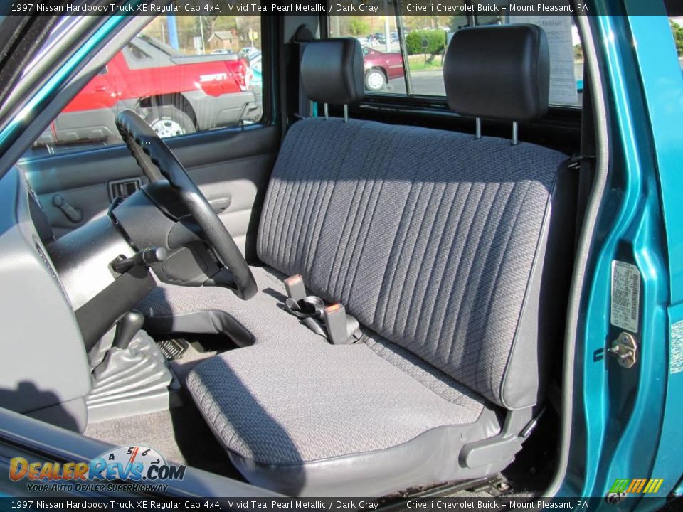 1997 Nissan Hardbody Truck XE Regular Cab 4x4 Vivid Teal Pearl Metallic / Dark Gray Photo #15