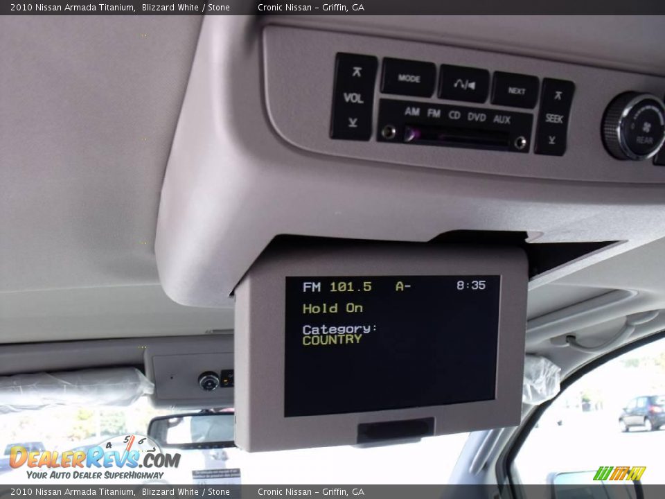 2010 Nissan Armada Titanium Blizzard White / Stone Photo #10