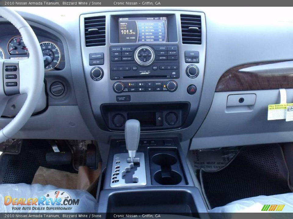 2010 Nissan Armada Titanium Blizzard White / Stone Photo #11