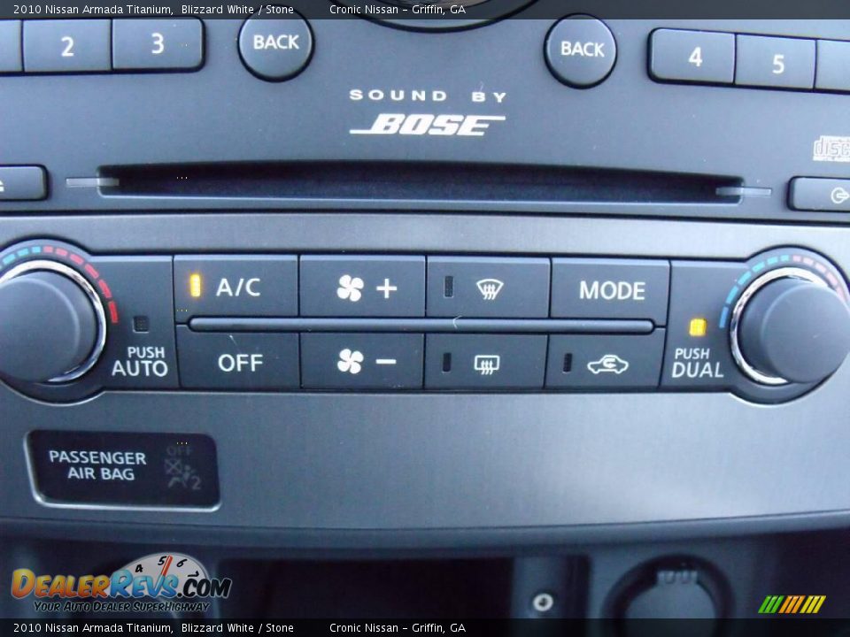 2010 Nissan Armada Titanium Blizzard White / Stone Photo #16