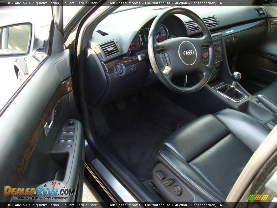 2004 Audi S4 4.2 quattro Sedan Brilliant Black / Black Photo #12