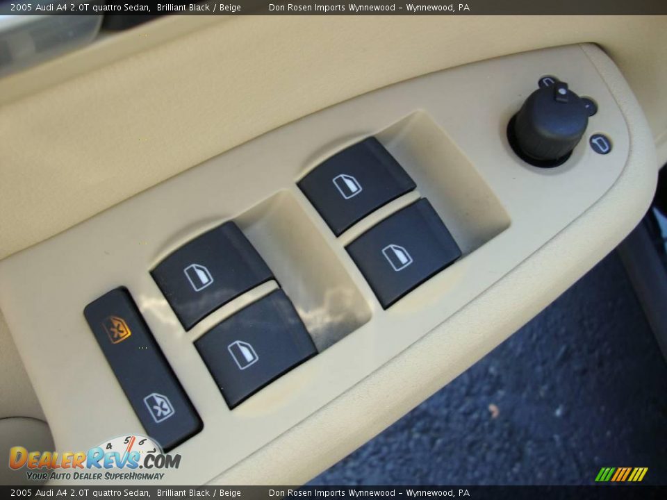 2005 Audi A4 2.0T quattro Sedan Brilliant Black / Beige Photo #14