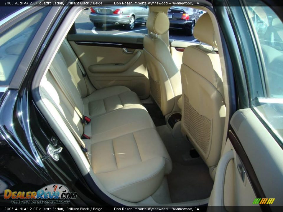 2005 Audi A4 2.0T quattro Sedan Brilliant Black / Beige Photo #21