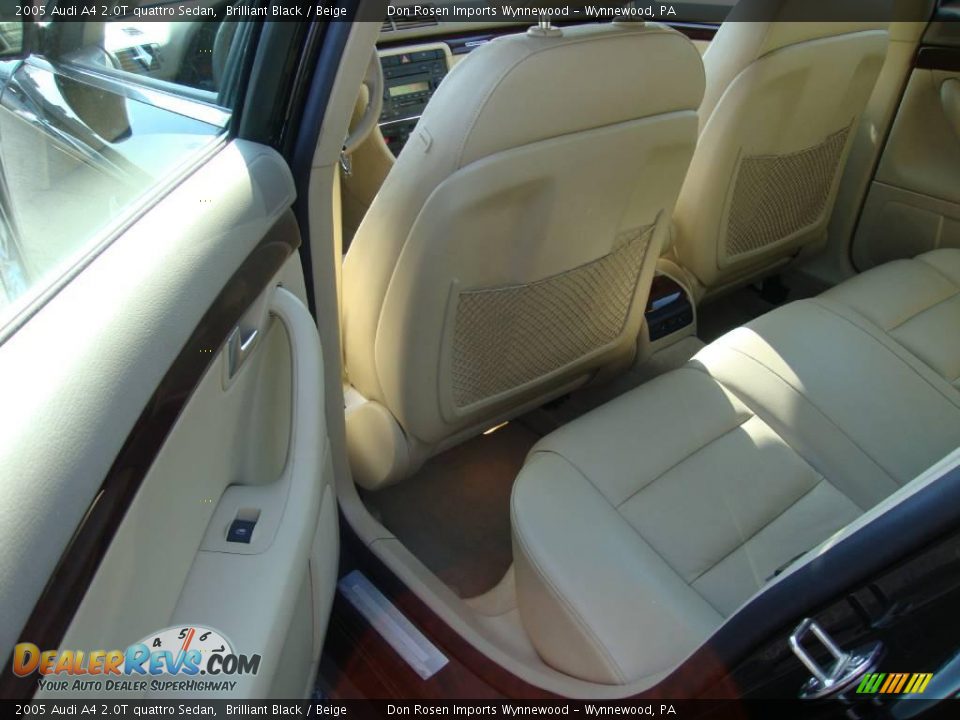2005 Audi A4 2.0T quattro Sedan Brilliant Black / Beige Photo #22