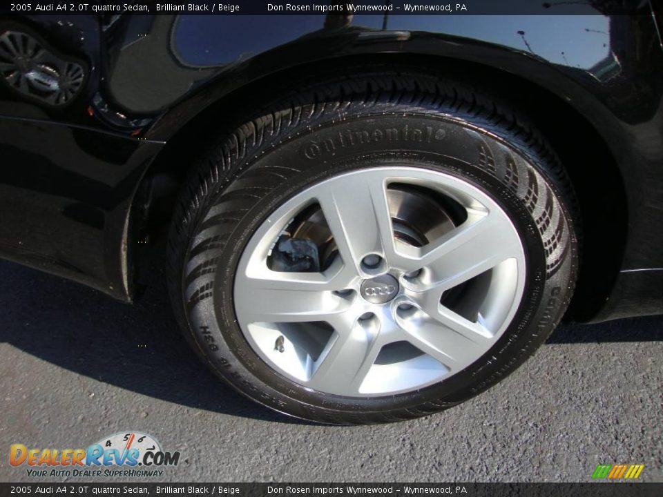 2005 Audi A4 2.0T quattro Sedan Brilliant Black / Beige Photo #25